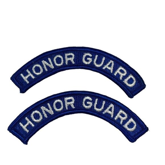 Vintage Lot US Military Blue Honor Guard Patches Set Of 5 Lot Iron On - Picture 2 of 3
